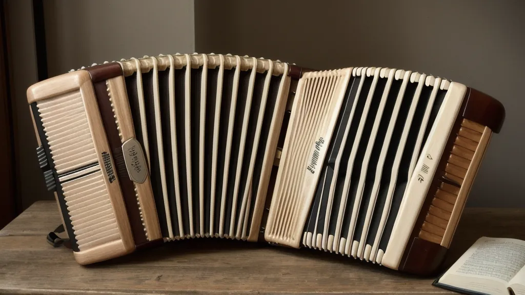 Alte Ledergurte einer Ziehharmonika mit Gebrauchsspuren, bevor die Tragegurte richtig eingestellt wurden