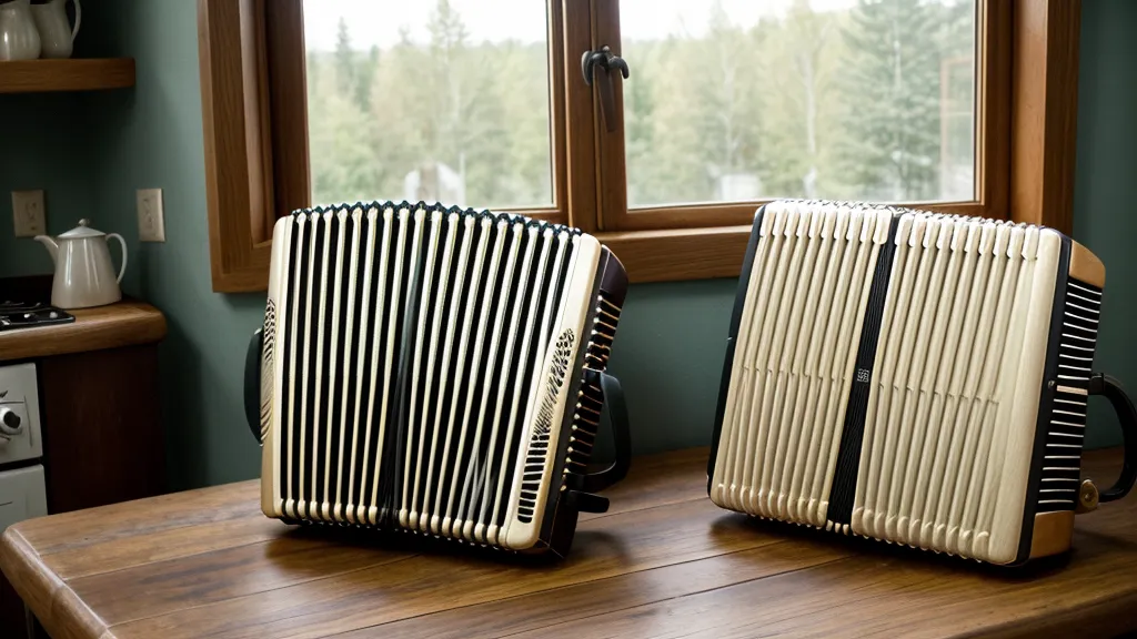 Hand am Bassriemen der Ziehharmonika beim Üben der Balgführung im Anfängerkurs