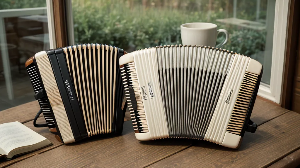 Hobbymusiker-Tagebuch: Notizen zum Akkordeon-Lernfortschritt bei Kaffee auf der Terrasse zum Hof