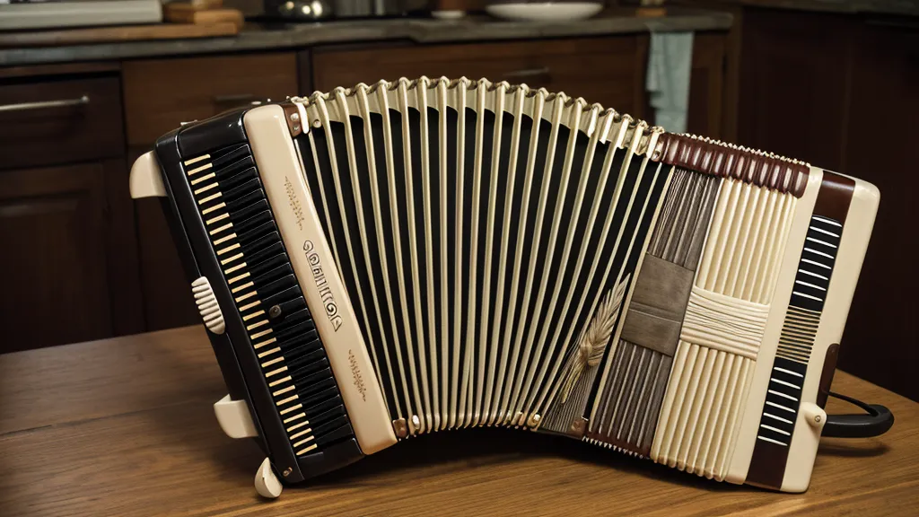 Nahaufnahme der Holzknöpfe einer zweireihigen diatonischen Ziehharmonika – Instrumentenkunde für Anfänger
