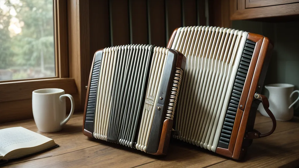 Balg einer Ziehharmonika beim Ziehen, zentrale Technik beim Ziehharmonika lernen ohne Noten